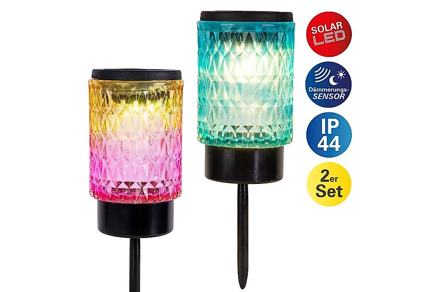 näve LED Solarleuchte Mila, Tageslichtsensor, LED fest integriert, Warmweiß günstig online kaufen