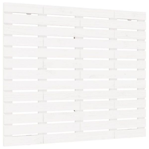 vidaXL Bett, Wand-Kopfteil Weiß 126x3x91,5 cm Massivholz Kiefer günstig online kaufen