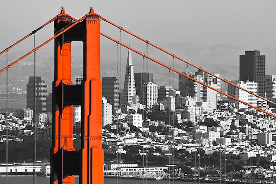 queence Leinwandbild »The Bridge« Bilder von Amerika   Brücken   Foto 1 Stk günstig online kaufen