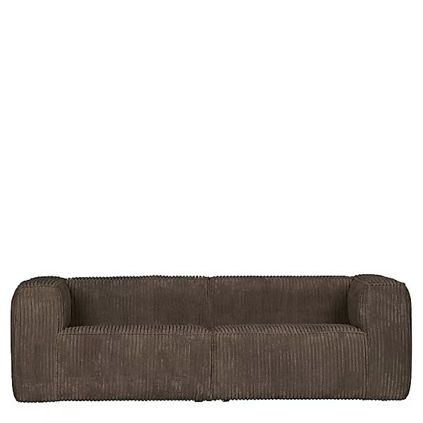 Dreisitzer Sofa modern in Schlammfarben Breitcord Bezug günstig online kaufen