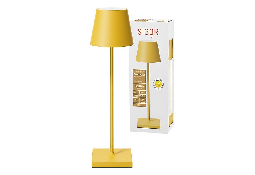SIGOR LED Tischleuchte Akku-Tischleuchte, Dimmbar, LED fest integriert, War günstig online kaufen