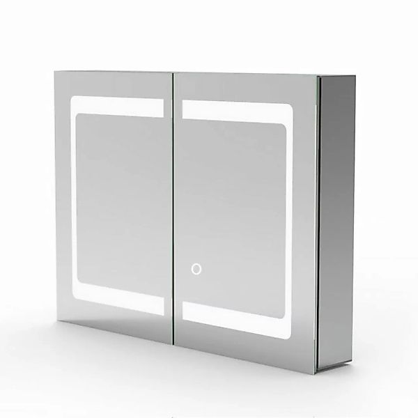 duschspa Badezimmerspiegelschrank LED Spiegelschrank 80×60 cm Touch Wandsch günstig online kaufen