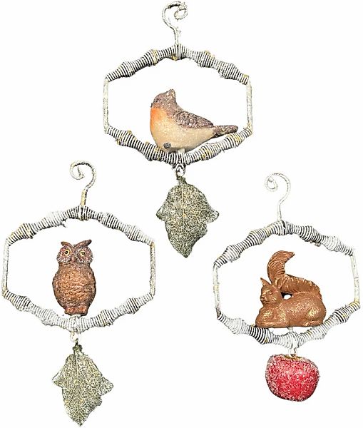 Myflair Möbel & Accessoires Dekohänger "Weihnachtsdeko" mit Tierfiguren, Lä günstig online kaufen