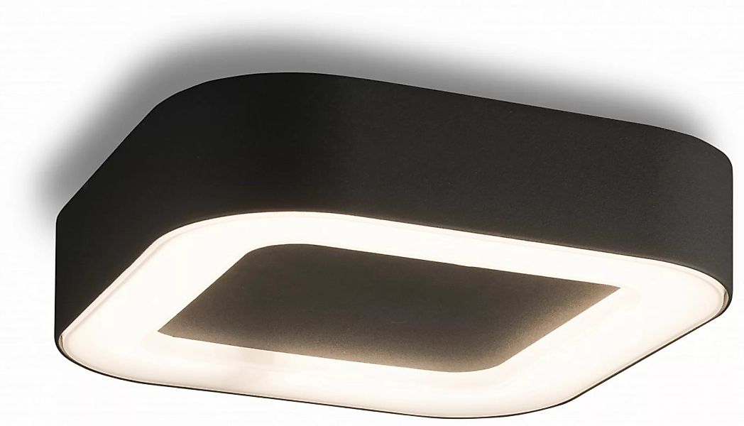 LED Außendeckenleuchte Kunststoff Aluminium grau günstig online kaufen