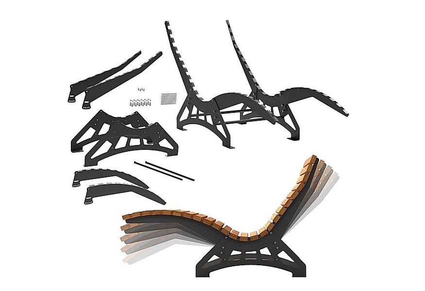 SO-TECH® Gartenliege Wellenliege Untergestell, DIY Bausatz ohne Holz verste günstig online kaufen