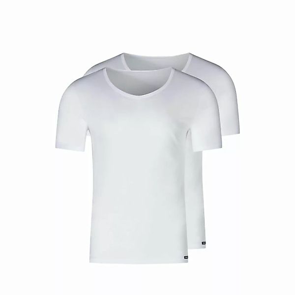 SKINY Herren T-Shirt, 2er Pack - Unterhemd, Halbarm, V-Auschnitt, Cotton günstig online kaufen