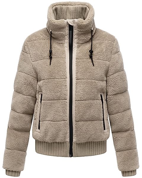 Navahoo Plüschjacke "Schneepuder 14" ohne Kapuze warme Damen Teddyjacke für günstig online kaufen