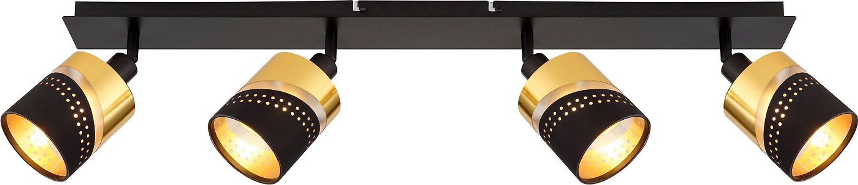 GLOBO LIGHTING Deckenstrahler OR, ohne Leuchtmittel, Deckenspot/schwarz/gol günstig online kaufen