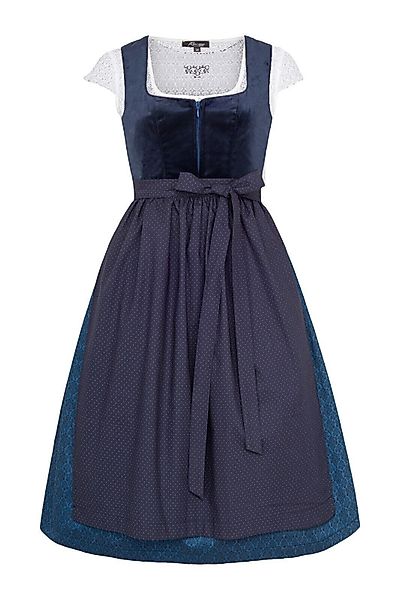 Ramona Lippert Dirndl Samy blau Samtdirndl günstig online kaufen
