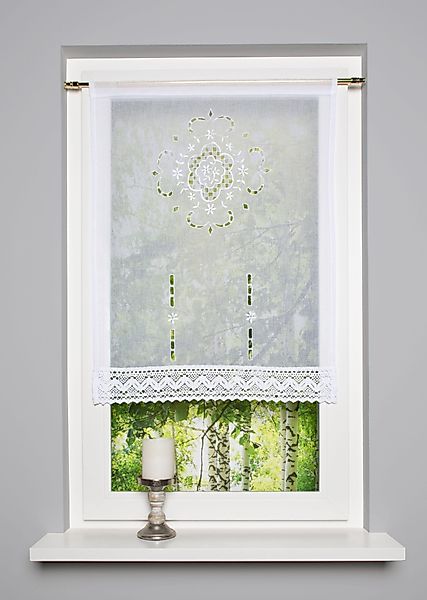HOME WOHNIDEEN Scheibengardine ALEGRA, Stangendurchzug (1 günstig online kaufen