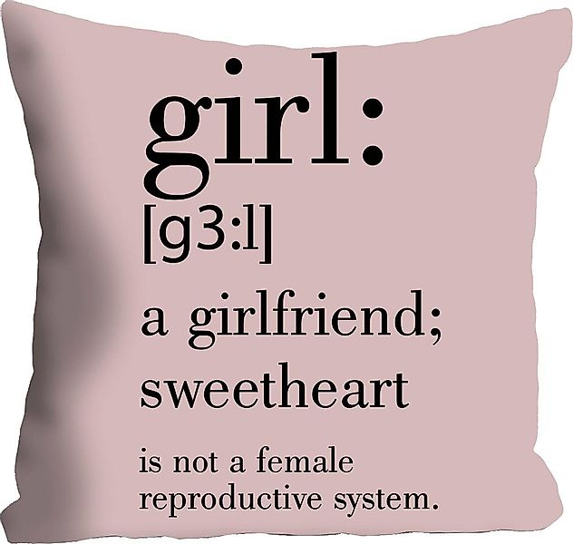 queence Dekokissen ""girl"" Kissenhülle ohne Füllung, 1 Stück günstig online kaufen