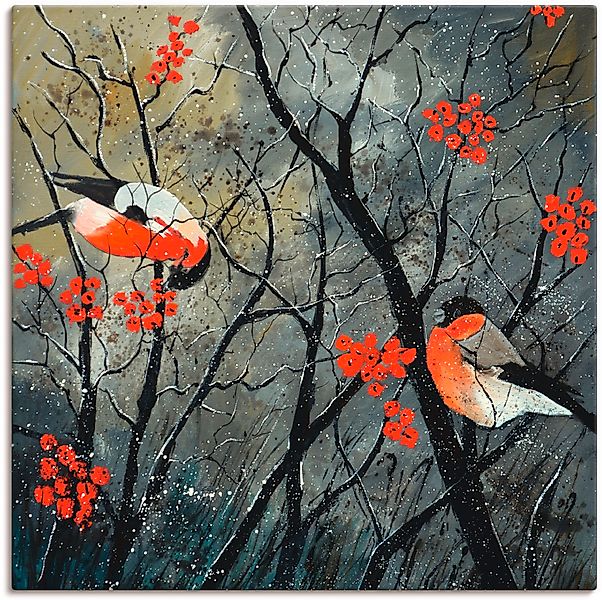 Artland Wandbild »rote Vögel im Winter«, Vögel, (1 St.), als Alubild, Outdo günstig online kaufen