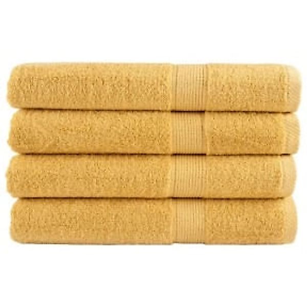 vidaXL Premium-Handtücher 4 Stk Golden 100x200 cm 600 g/m2 Baumwolle günstig online kaufen