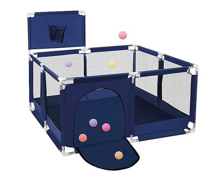 Comomy Laufgitter (Baby Krabbelgitter, 1-tlg), mit Basketball-Netz 128x66cm günstig online kaufen