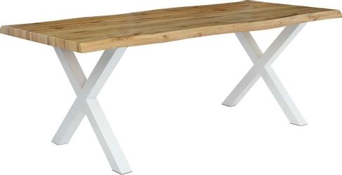 Jockenhöfer Gruppe Esstisch "Wilson" in Baumkantenoptik, 200x100 cm, Gestel günstig online kaufen