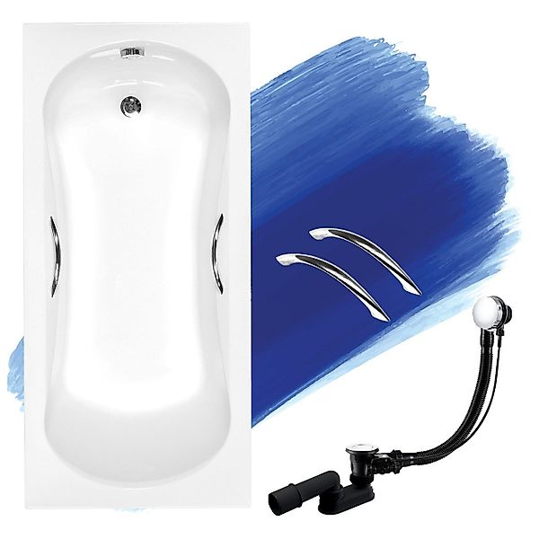 KOLMAN Badewanne Rechteck Aria 170x70, Ablaufgarnitur günstig online kaufen