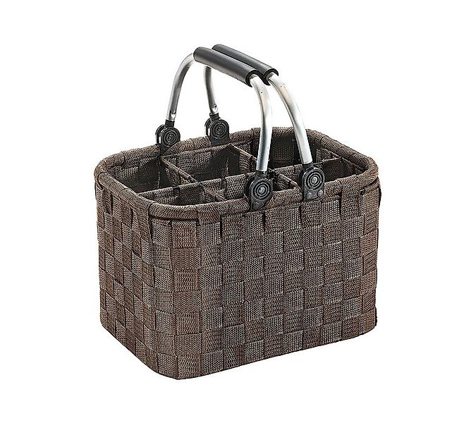 Kobolo Flaschenkorb Flaschenträger -Nylongeflecht- 6 Flaschen - braun günstig online kaufen