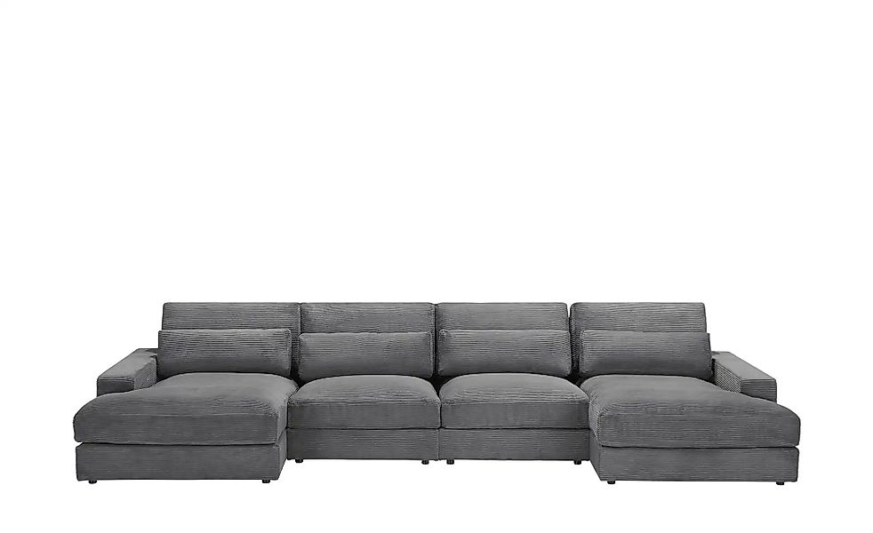 Wohnlandschaft  Branna ¦ grau ¦ Maße (cm): B: 412 H: 88 T: 164.0 Polstermöb günstig online kaufen