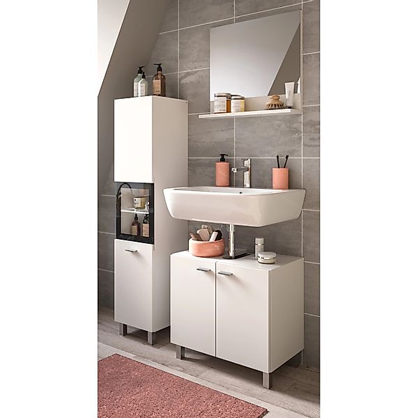 Inn.Furn Badmöbel-Set Weiß 3-teilig 100 cm Hängend oder Stehend Lowell günstig online kaufen