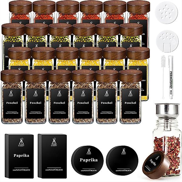 KingLux Gewürzbehälter 24Stk.120ml Gewürzdosen Eckig -Set günstig online kaufen