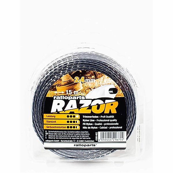 Ratioparts-Ersatzteile Razor Nylonfaden 5-Kant Ø 2,4 mm x 15 m günstig online kaufen