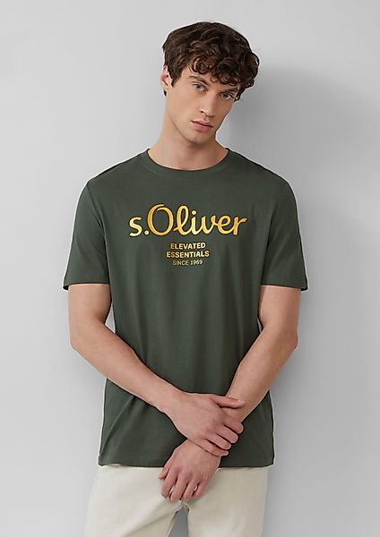 s.Oliver Kurzarmshirt T-Shirt mit Logo-Print Artwork günstig online kaufen