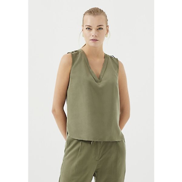Just Like You  Blusen Schulterdetaillierte Bluse mit V-Ausschnitt günstig online kaufen
