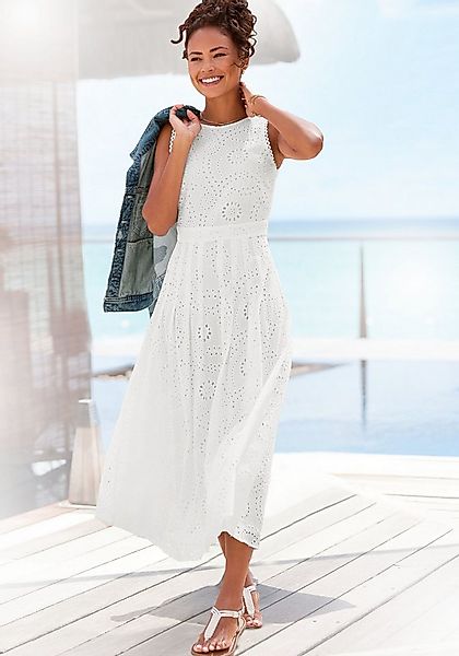 Buffalo Spitzenkleid in Maxilänge, Eyelet, modische Lochstickerei, elegant günstig online kaufen