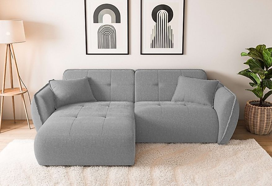 Home affaire Ecksofa »MIRELDA L-Form mit Steppungen, Recamiere rechts/links günstig online kaufen