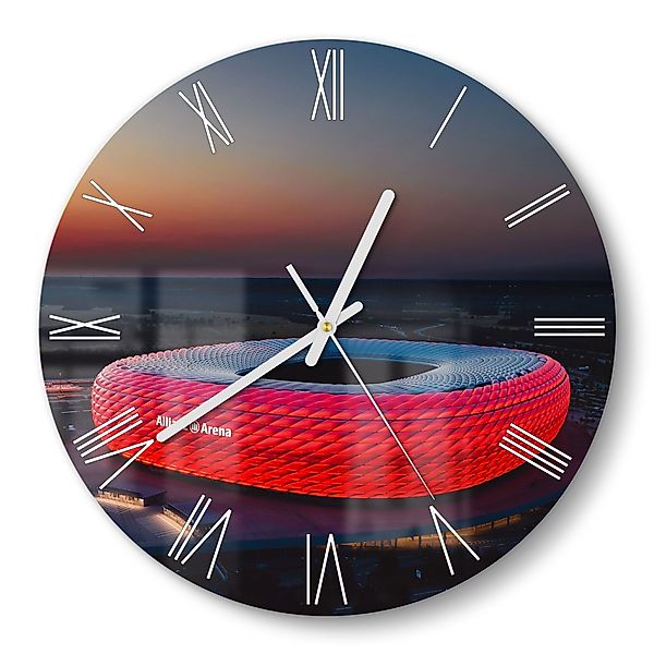 DEQORI Wanduhr 'Allianz Arena, München' (Glas Glasuhr modern Wand Uhr Desig günstig online kaufen