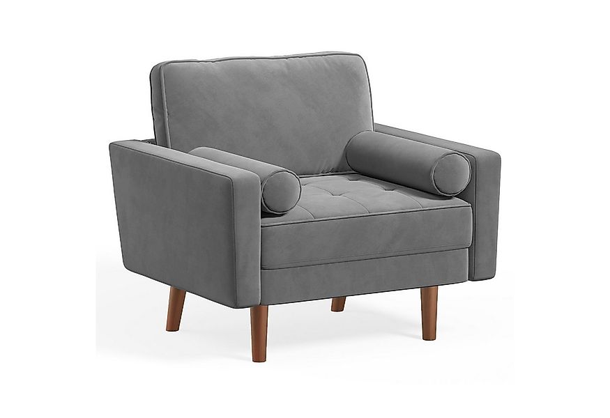Vesgantti Sofa 1-Sitzer Kleines Sofa, Samt-Wohnzimmersessel mit 2 Kissen, G günstig online kaufen