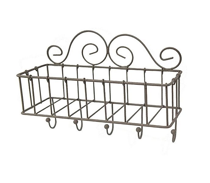 Macosa Home Hängekorb Wandkorb Metall braun mit Haken Wandregal Regal Wandd günstig online kaufen