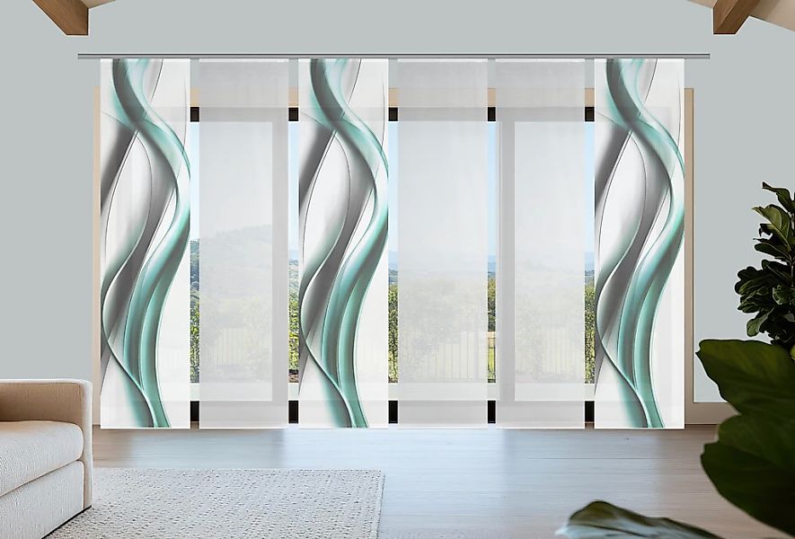 Vision S Schiebegardine "CARA" Paneelwagen 6 Stk. tlg. Schiebevorhang,Bambu günstig online kaufen