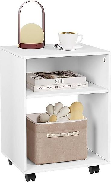 EUGAD Nachttisch (1-St), auf Rollen, Sofatisch weiß, für Schlafzimmer Wohnz günstig online kaufen