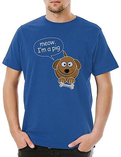 Urban Backwoods Print-Shirt I'm A Pig Herren T-Shirt Modern Dog Hund Katze günstig online kaufen