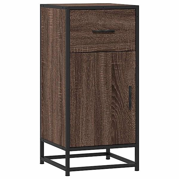 vidaXL Sideboard Braun Eichen-Optik 35,5x35x76 cm Holzwerkstoff Metall 8489 günstig online kaufen