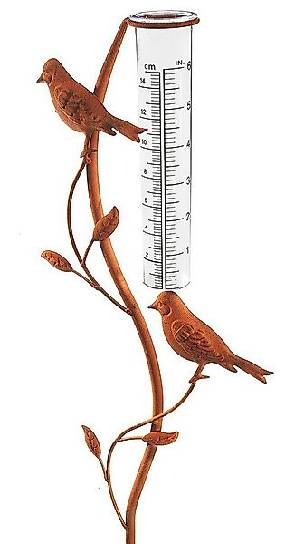Kobolo Gartenstecker RUSTY BIRDS Metall Rostoptik Niederschlagsmesser (1 St günstig online kaufen