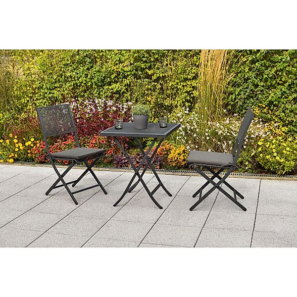 MERXX Garten-Essgruppe ""Samos"" Set, Inkl. Kissen, pulverbeschichtetes Sta günstig online kaufen