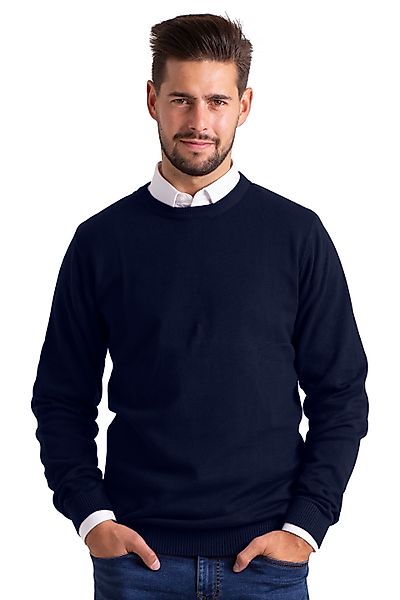 BlauerHafen Rundhalspullover Herren Sweater Pullover Langarm günstig online kaufen