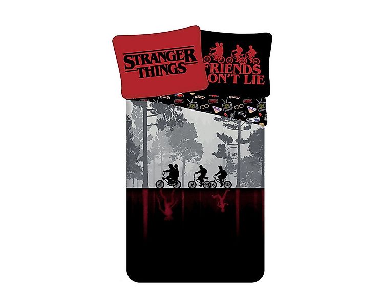 Jerry Fabrics Bettwäsche Stranger Things Bettwäsche 140x200 cm Baumwolle Sc günstig online kaufen