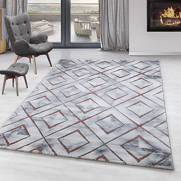 SIMPEX24 Designteppich Marmor Design, Rechteckig, Höhe: günstig online kaufen