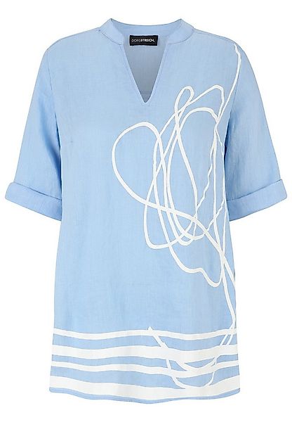 Doris Streich Blusentop aus Leinen mit Motivprint günstig online kaufen