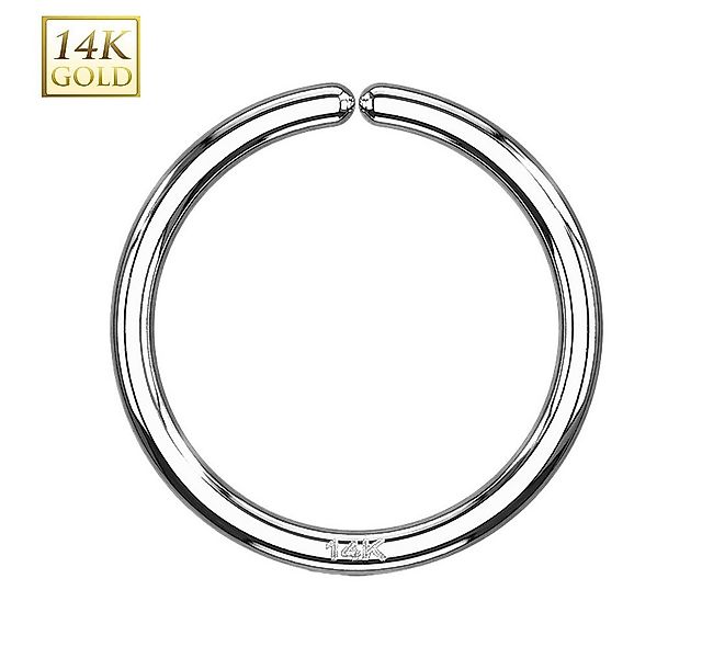 Taffstyle Nasenpiercing 14K Echt Gold Tragus Septum Ohr Piercing Ring Weißg günstig online kaufen