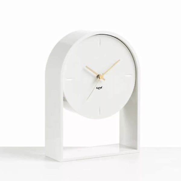 Standuhr L'Air du temps plastikmaterial weiß / H 30 cm - Kartell - Weiß günstig online kaufen