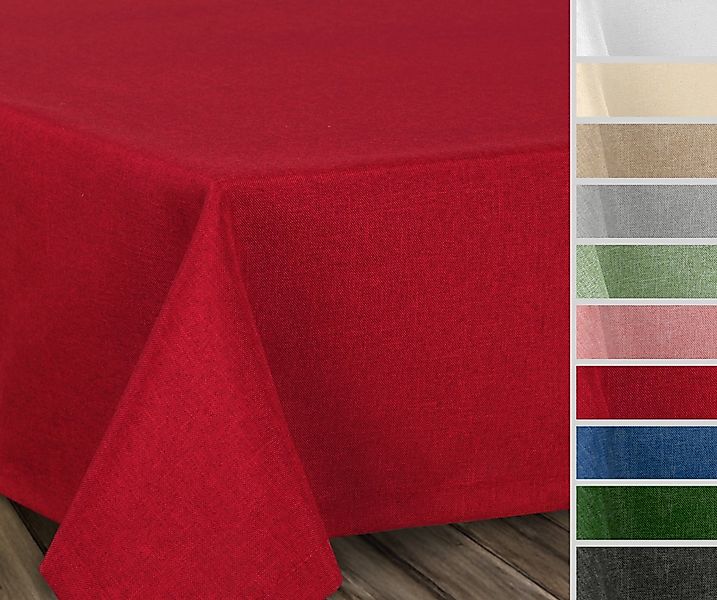 Beautex Tischdecke Fleckenabweisende bügelfreie Tischdecke mit Lotuseffekt, günstig online kaufen