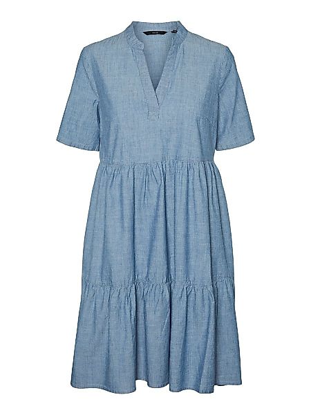 VERO MODA 2/4-ärmeliges Stufen-look Tunika Damen Blau günstig online kaufen