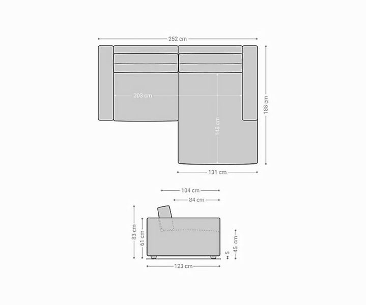 DELIFE Ecksofa Cubico, Samt Olive 250x190 Recamiere rechts Ecksofa günstig online kaufen