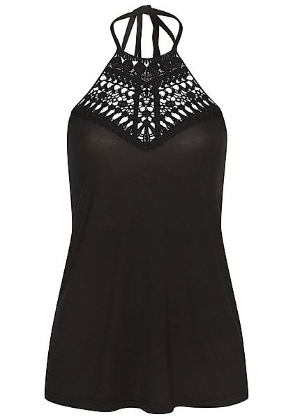 LASCANA Neckholdertop mit Spitzeneinsatz am Ausschnitt günstig online kaufen