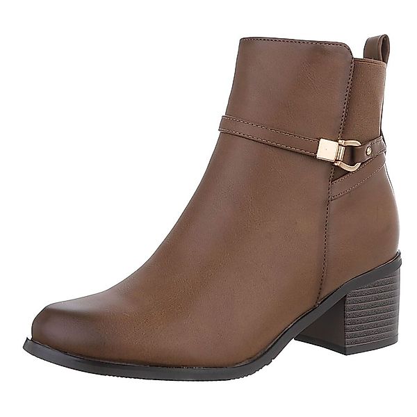 Ital-Design Damen Elegant Stiefelette (88489348) Blockabsatz günstig online kaufen