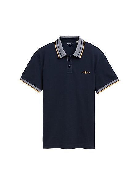 TOM TAILOR T-Shirt polo with print SKY CAPTAIN BLUE günstig online kaufen